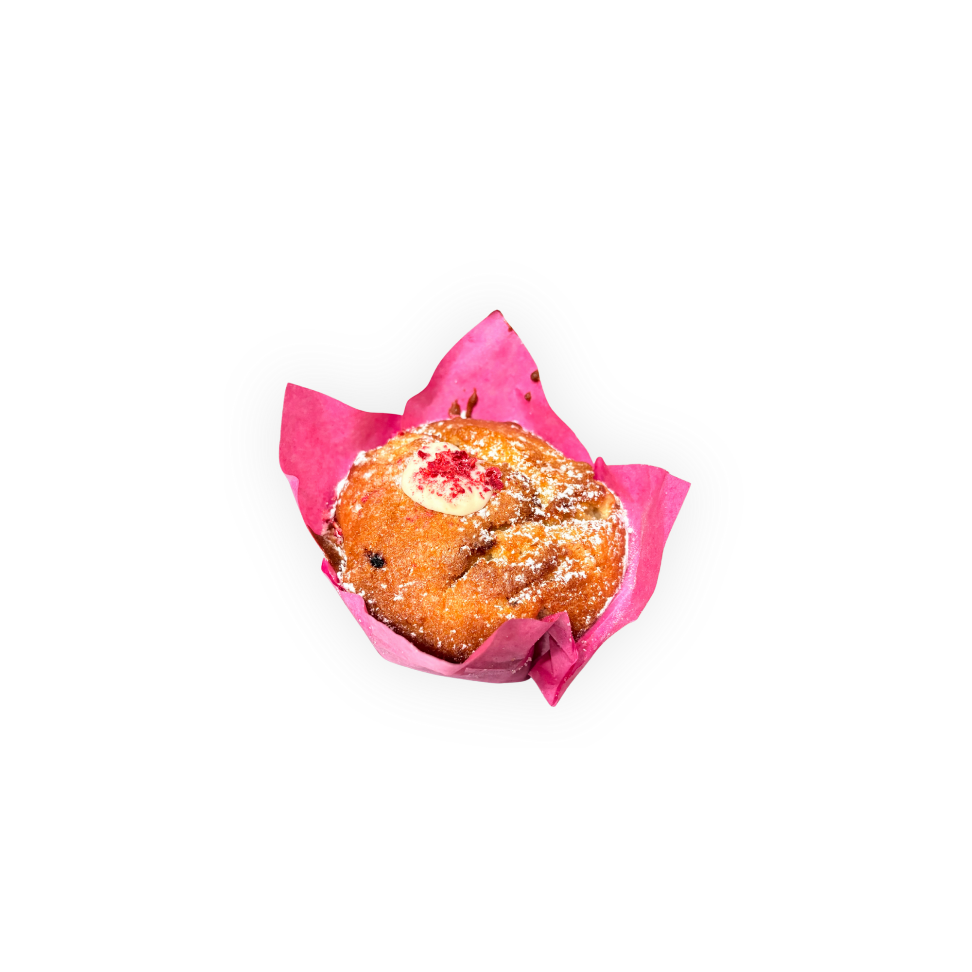 White Chocolate and Raspberry Muffin